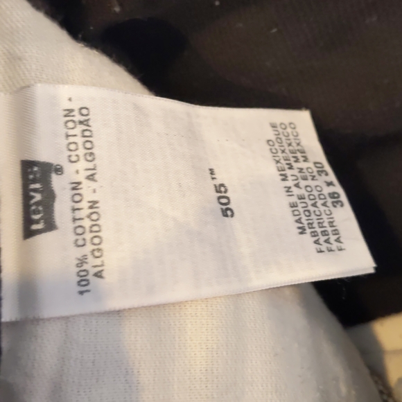 Men's Levi 505 Black Jeans - Picture 3 of 5